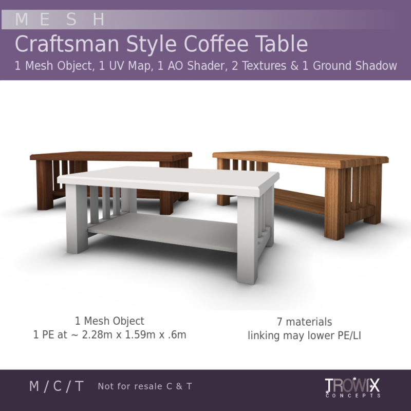 Mission Style Coffee Table Plans