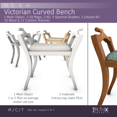 Trowix - Victorian Curved Bench Vend